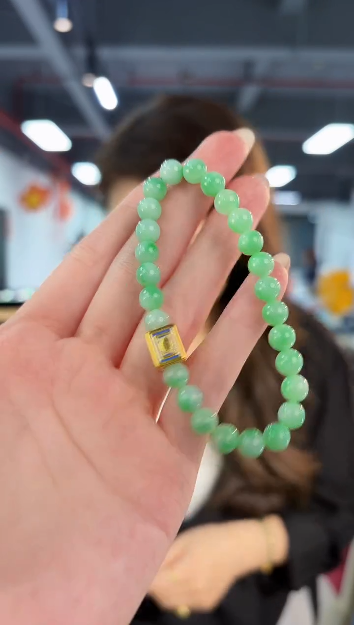 【闪购商品】翡翠手链未镶嵌缅料A货/支持复检/一件