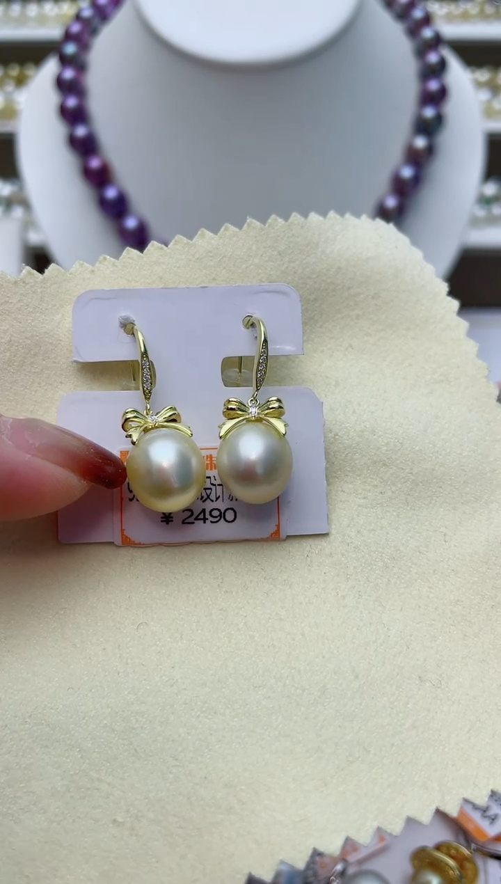 【闪购商品】海水珍珠耳饰银S925镶嵌W29