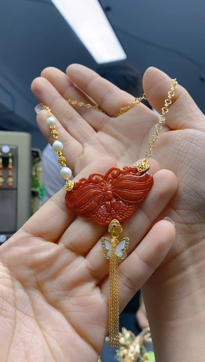 【闪购商品】翡翠耳饰合金0256翡翠锁骨链