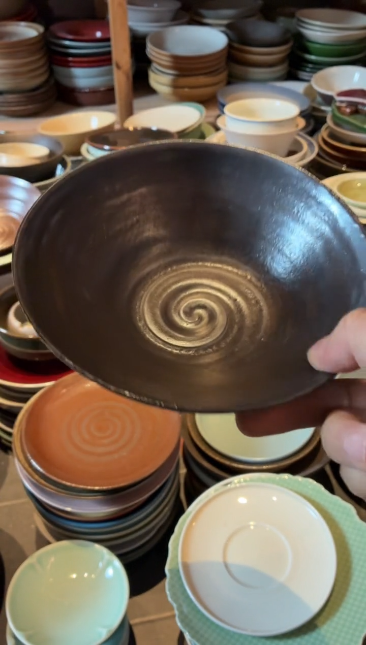 餐具末*书216微瑕黑色异型碗1个