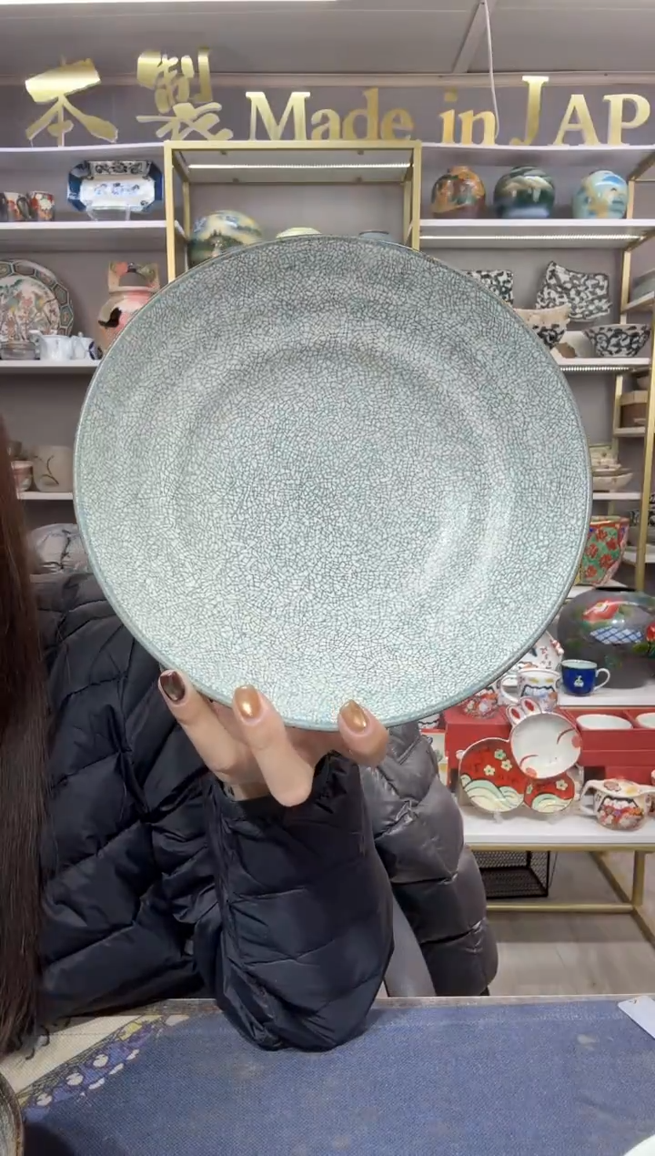 瓷23厘米深盘一只装