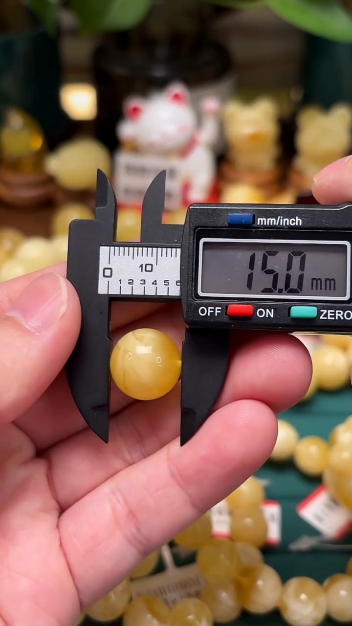 手链蜜蜡未镶嵌p4 特价福利蜜蜡单珠 1.92克 15mm