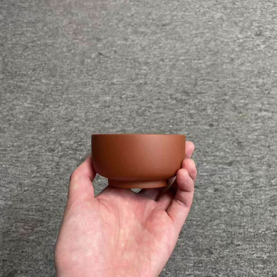 直口杯 黄龙山原矿底槽清半手工紫砂杯 16742