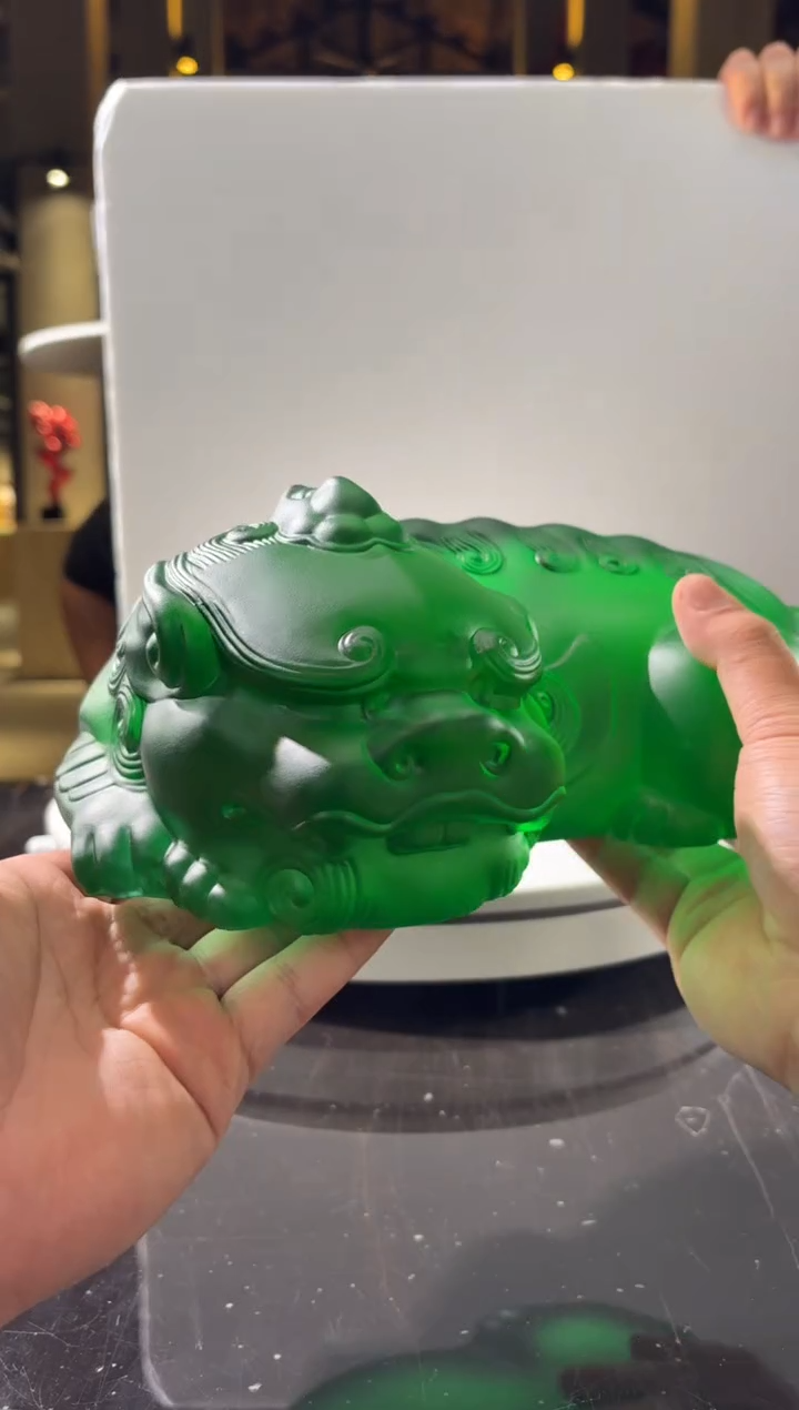 摆件0601055-3绿色卧福貔貅