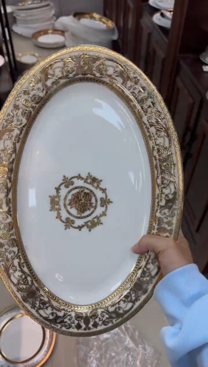 【闪购商品】瓷片14英寸鱼盘  福利微瑕