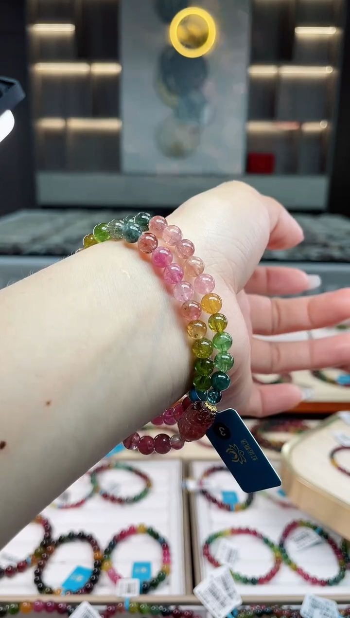 【闪购商品】双圈手串未镶嵌碧玺（多样性发一条）T