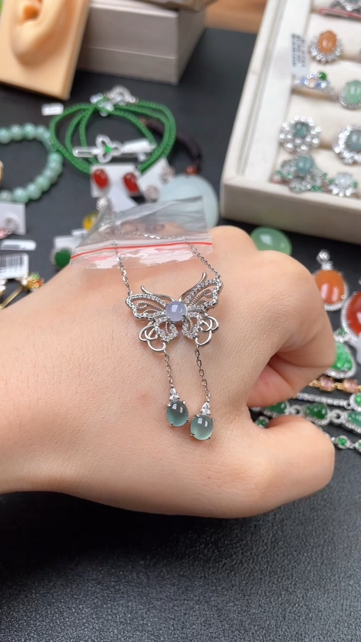 银S925镶嵌戒指翡翠`