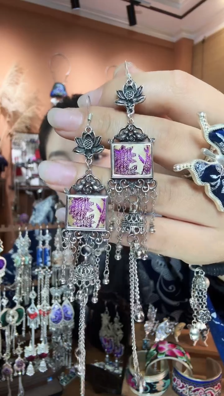 刺绣纯手工民族风耳环