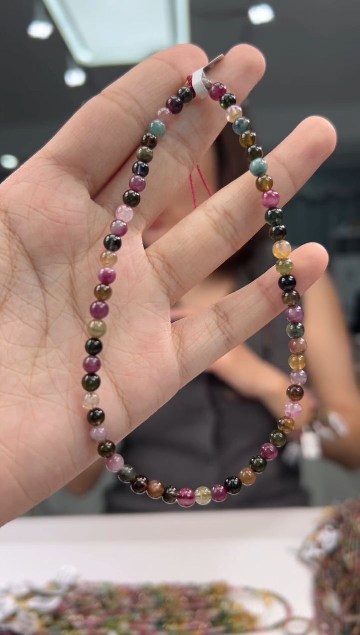 未镶嵌手串碧玺黑糖碧玺单圈/多样式发一3mm+