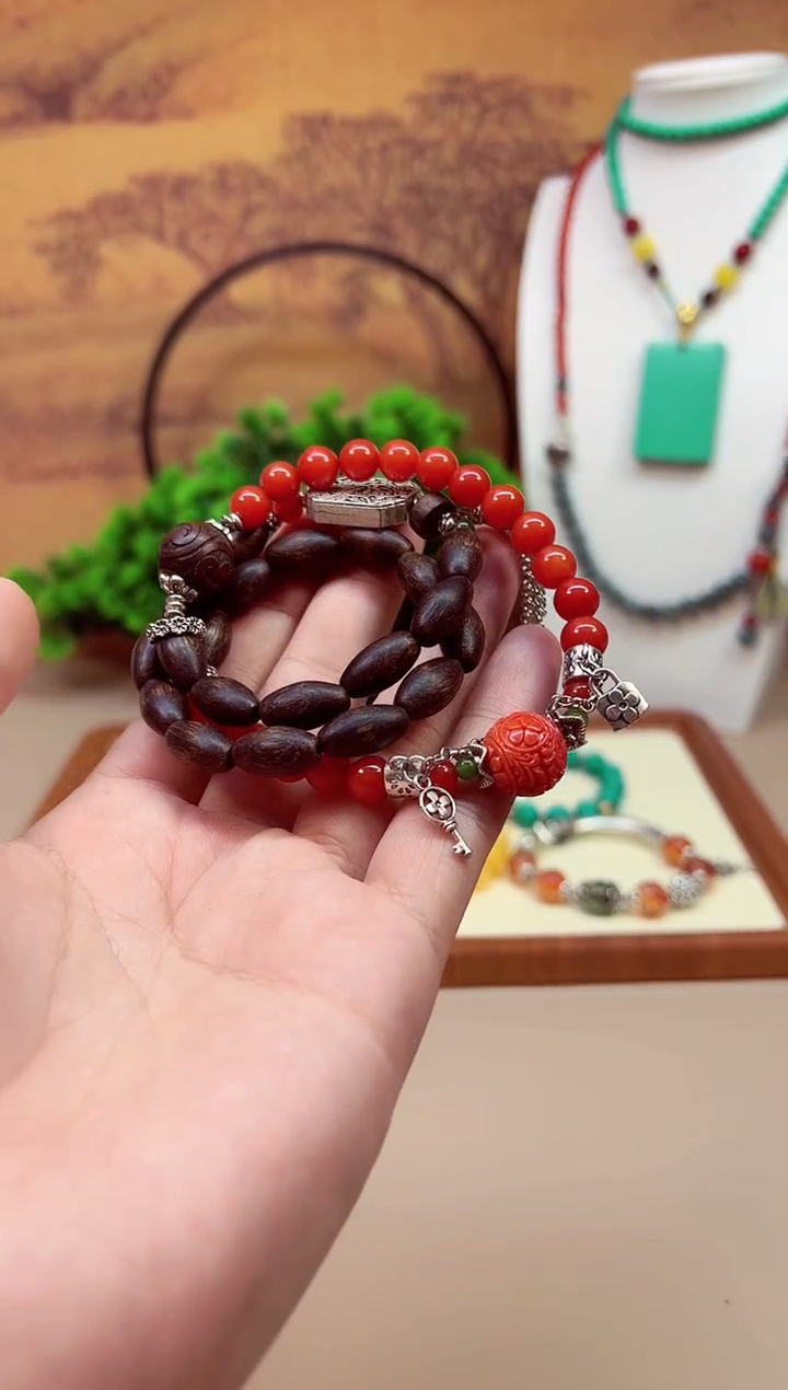 手链银S925镶嵌南红玛瑙SSSS