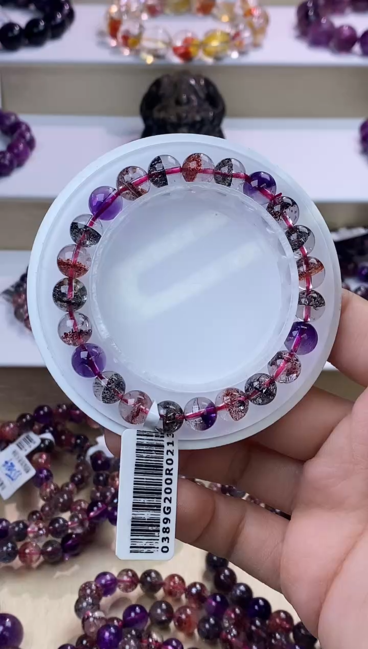 【闪购商品】水晶手链未镶嵌黑加仑超七单圈8m+