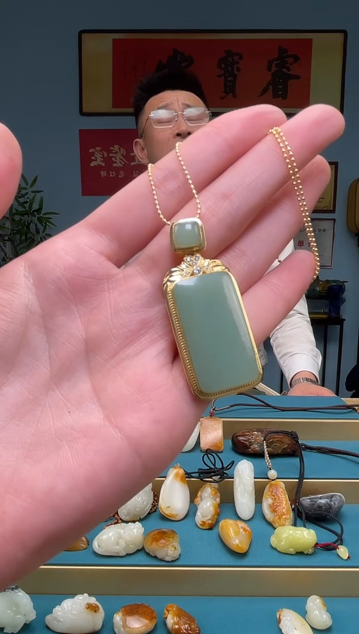 【闪购商品】和田玉颈饰银S925镶嵌吊坠多样性发货拍一发一