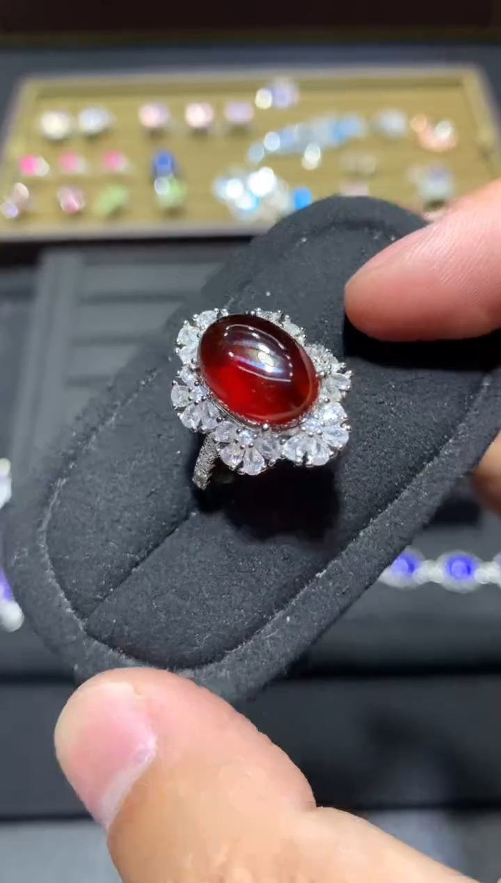 未镶嵌戒指石榴石K120【多样性发其一】