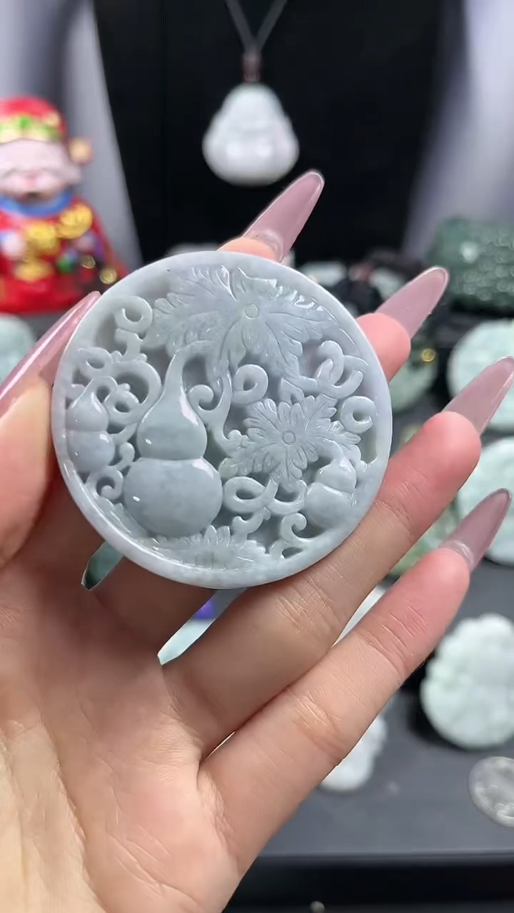 【闪购商品】翡翠颈饰未镶嵌福禄双全