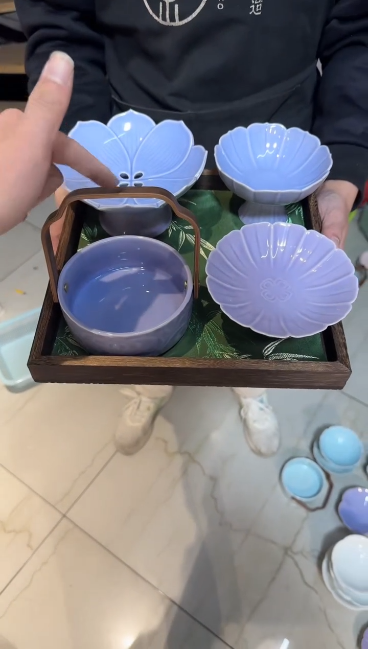 瓷片陶微瑕商品 介意勿拍【带托盘 底垫】