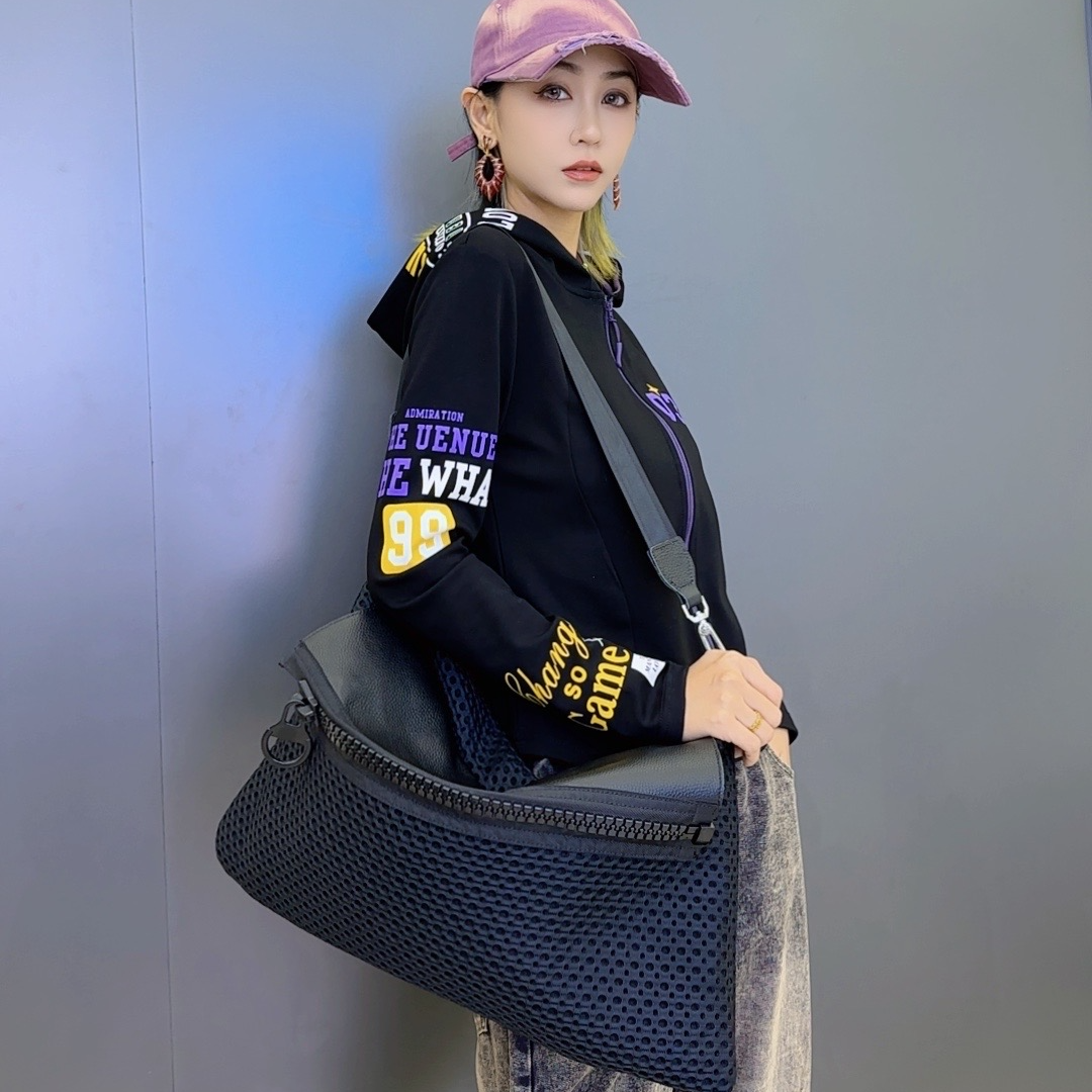 时尚休闲百搭潮流户外运动针织个性斜跨单肩包手提包