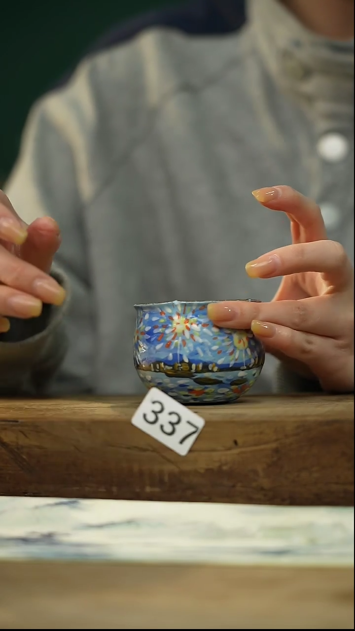 【闪购商品】瓷片油画风·彩绘·设计师石一款