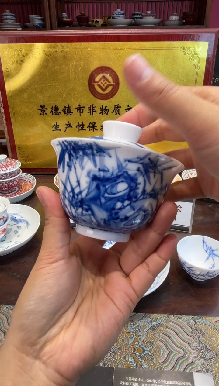 杯子瓷景德镇源头工厂生产，手工手绘