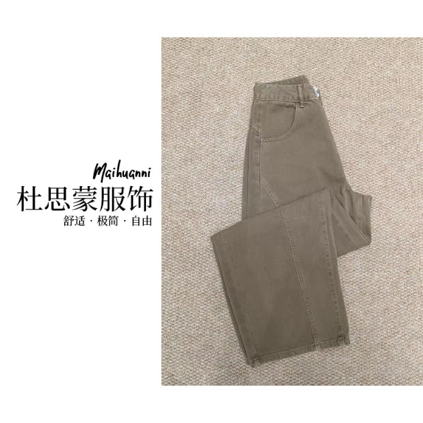 （杜思蒙服饰）QW212-【宝藏衣橱】韩版百搭运动宽松休闲弯刀裤      