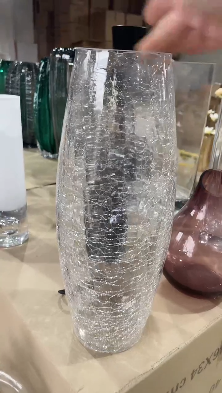 【闪购商品】无铅玻璃透明冰裂细款