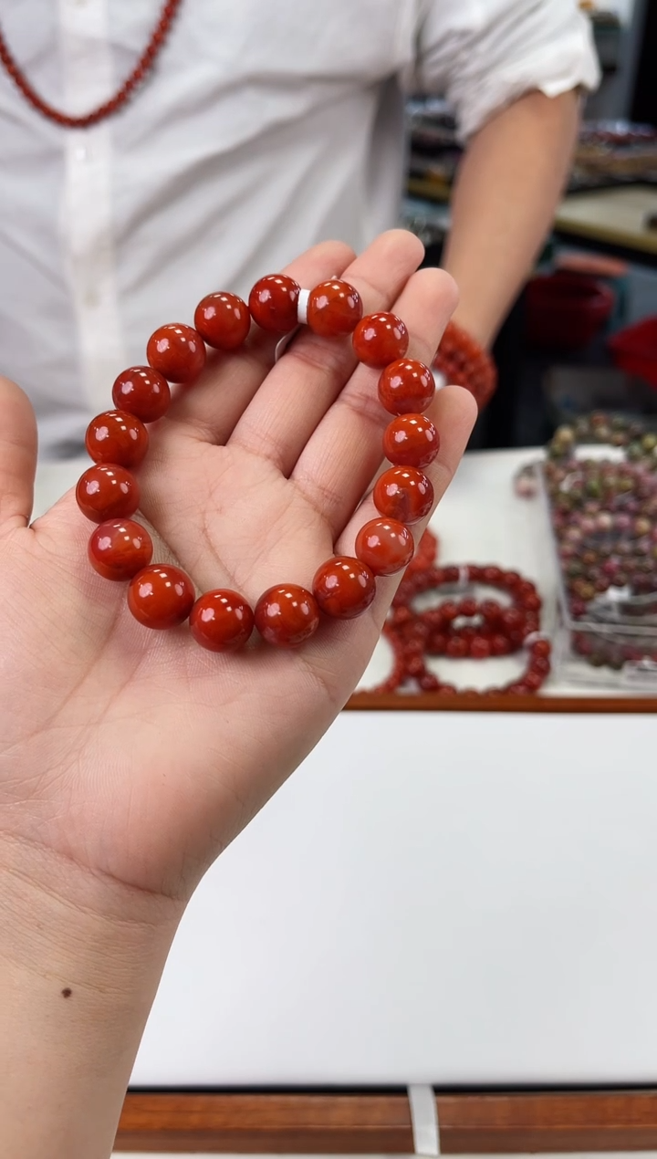【闪购商品】南红玛瑙瓦西手串12+未镶嵌一个/条