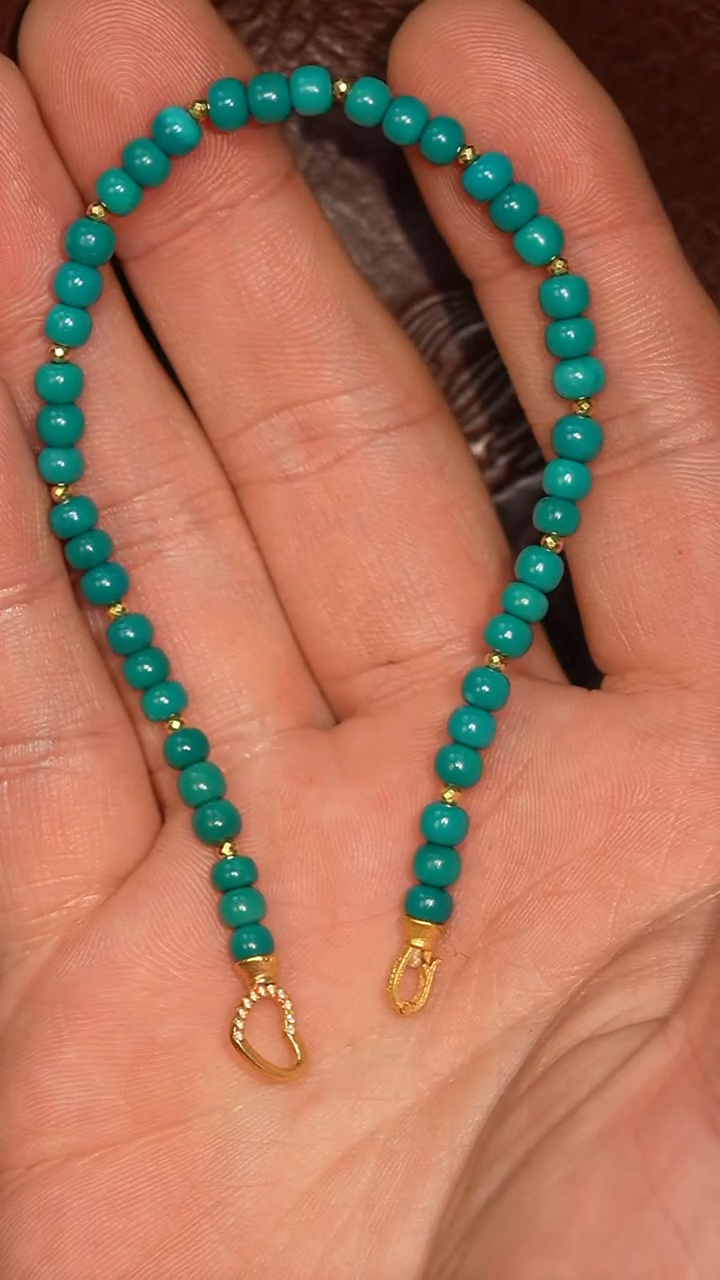 未镶嵌绿松石套链冲赛康胡子哥，DIY一205