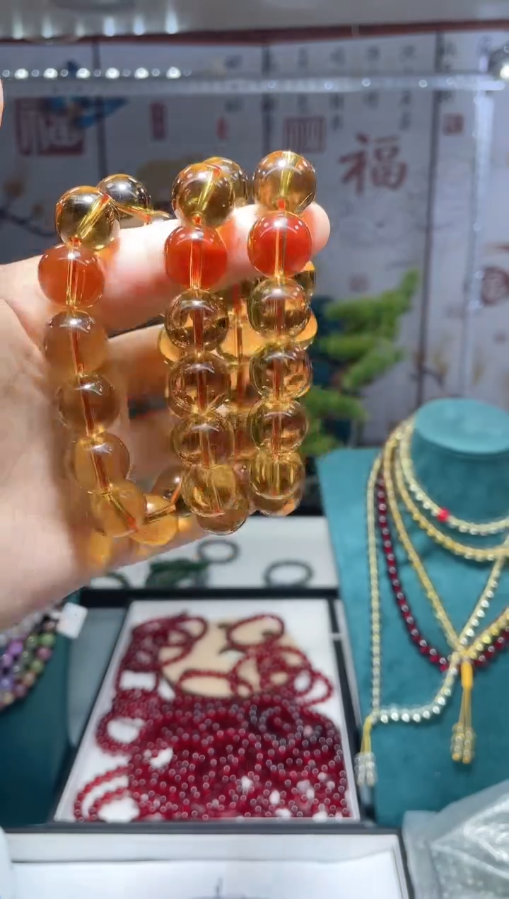 w007....黄S圆珠手链