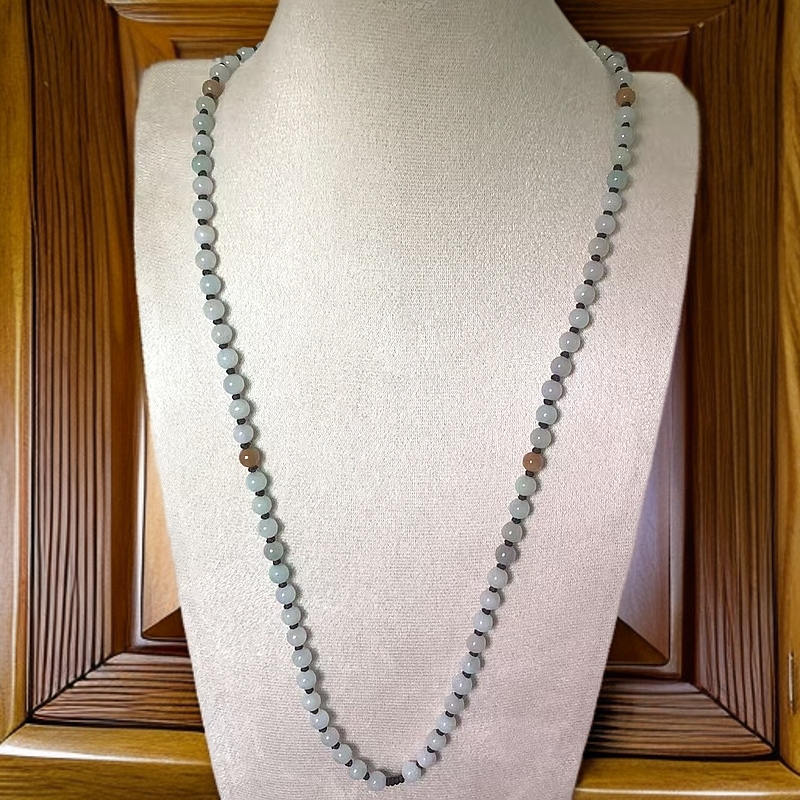 天然翡翠手工编制珠链卡5+时尚百搭珠挂牌子吊坠多样性随机发