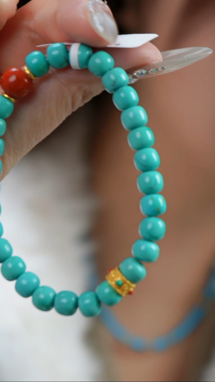 【闪购商品】绿松石手链银S925镶嵌发货一件