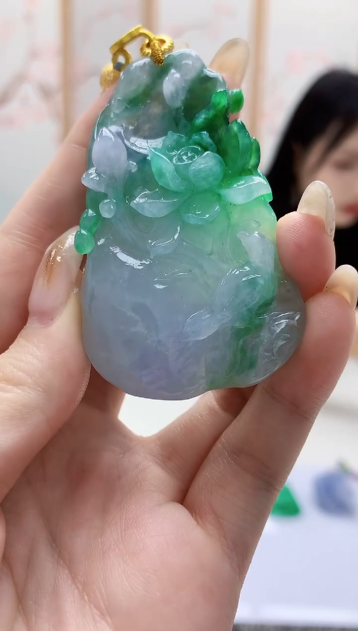 未镶嵌定制翡翠3495jw-毛货挂件26