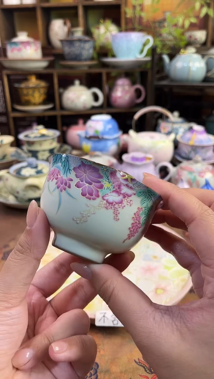 汝窑 猪油冻 小花园主人杯 120CC