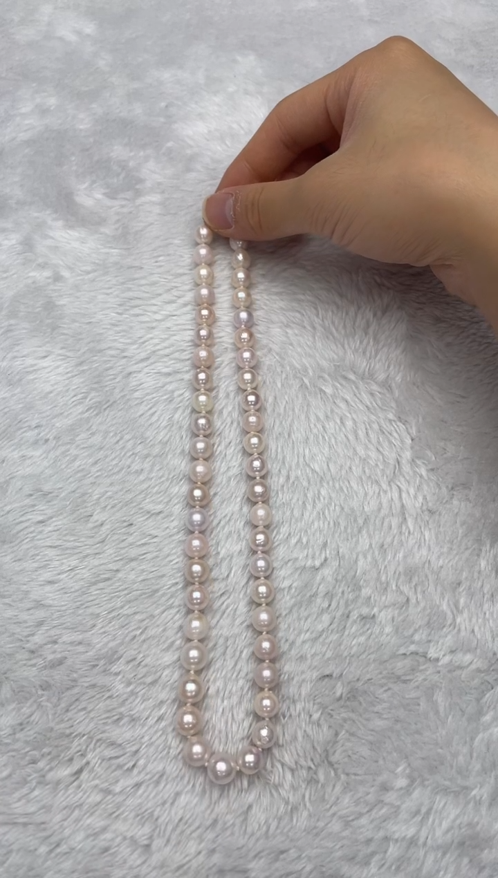 项链银S925镶嵌海水珍珠AK8.5-9mm