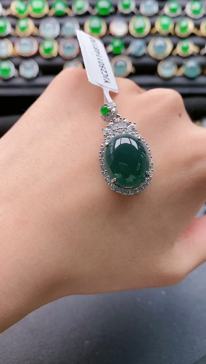 【闪购商品】翡翠戒指银S925镶嵌1111