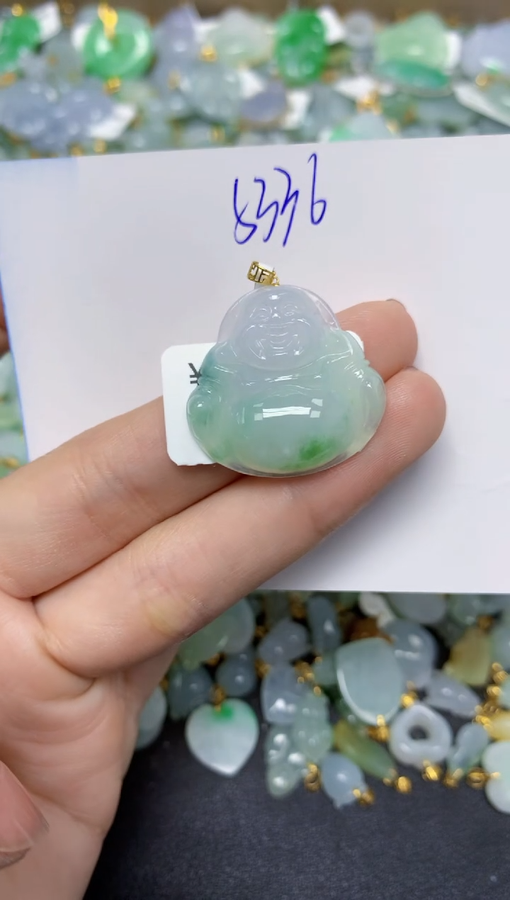 【闪购商品】翡翠颈饰18K金镶嵌 天然翡翠A货