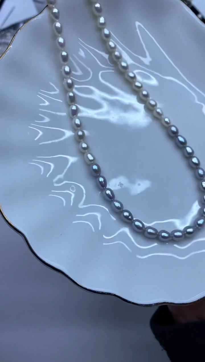 项链银S925镶嵌淡水珍珠项链多样性发其一