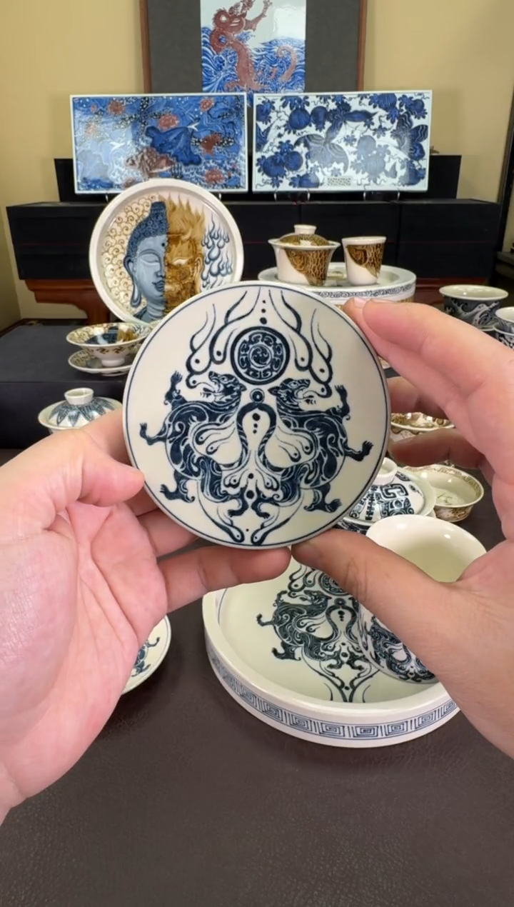 【闪购商品】二号釉虎符纹盖置