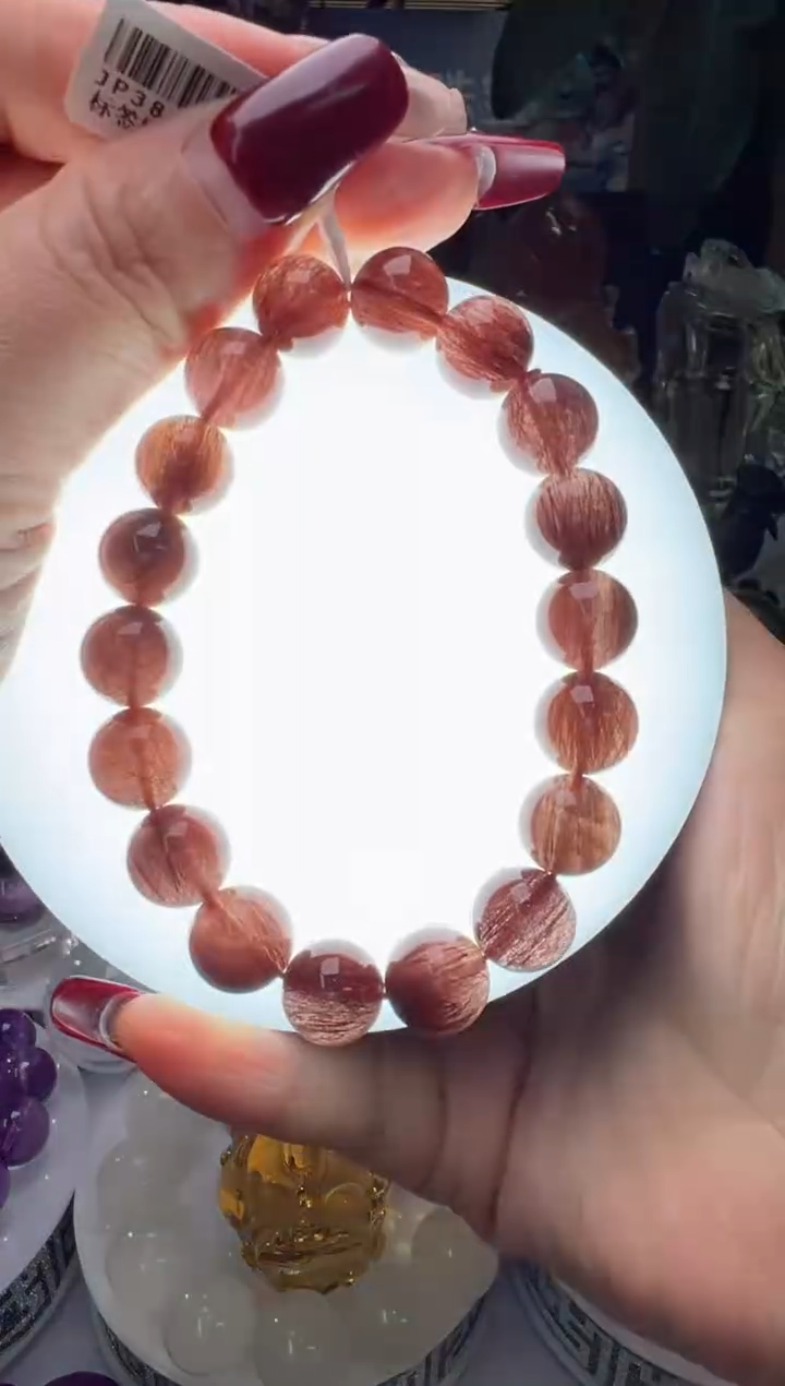 【闪购商品】水晶手串未镶嵌红发晶手串11m+ JP38060