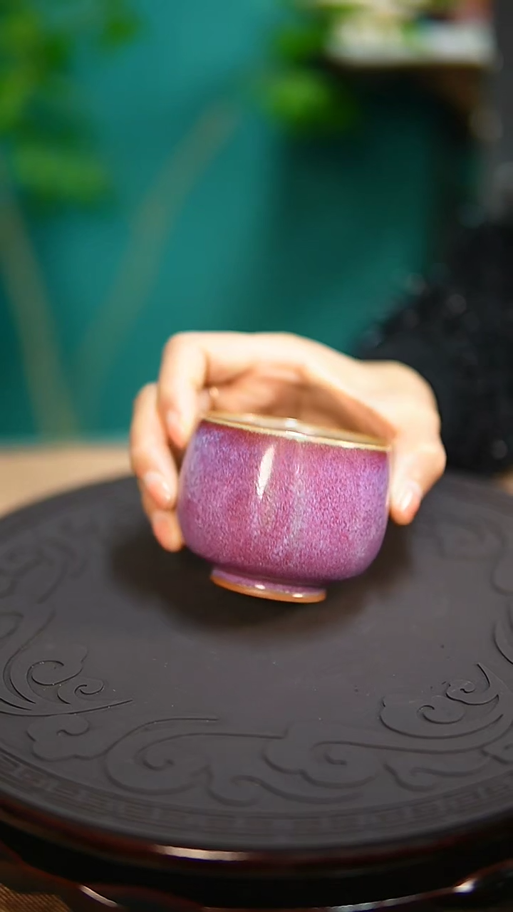 【闪购商品】杯钧尚源原矿钧瓷紫藤云朵