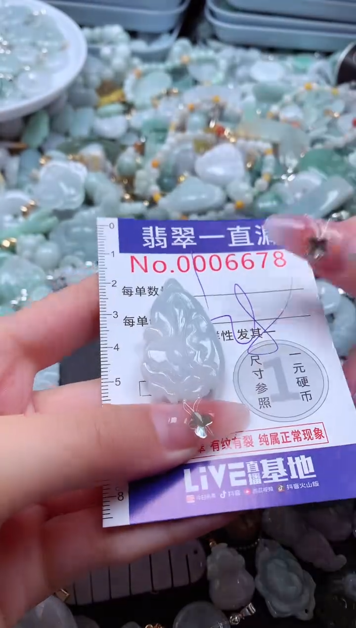 翡翠未镶嵌吊坠(不含链)6678