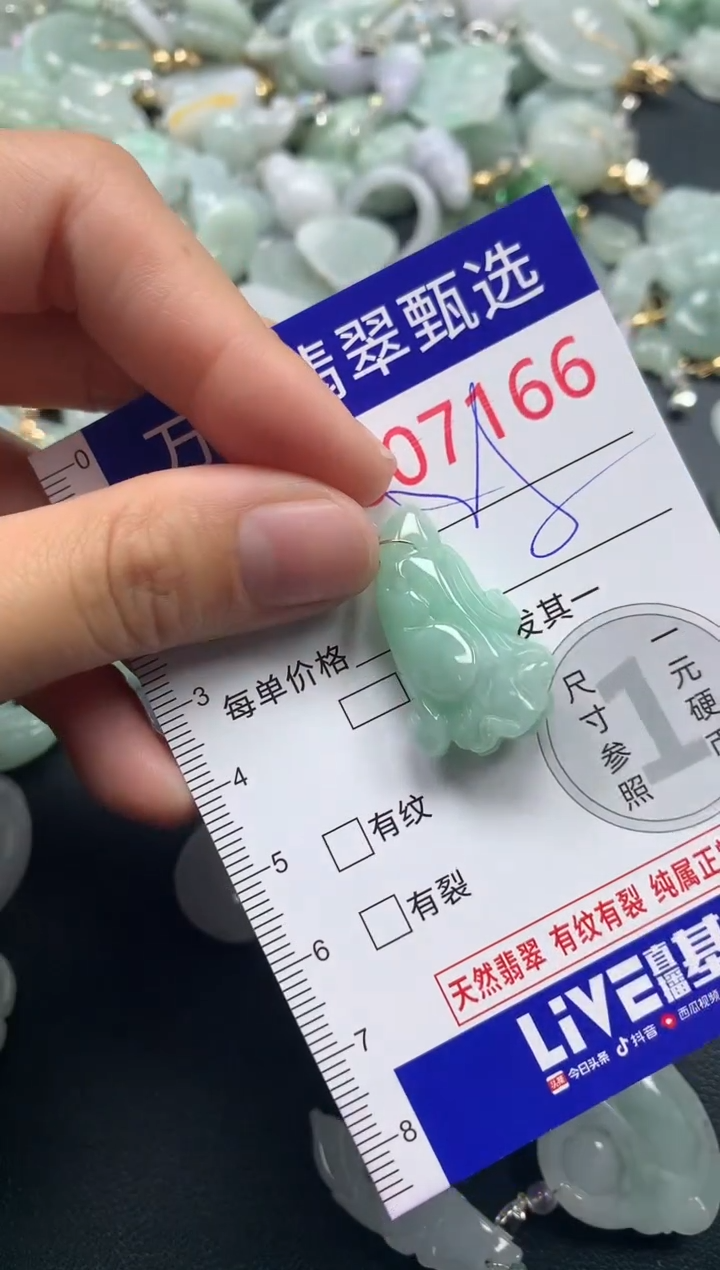 吊坠(不含链)未镶嵌翡翠7166