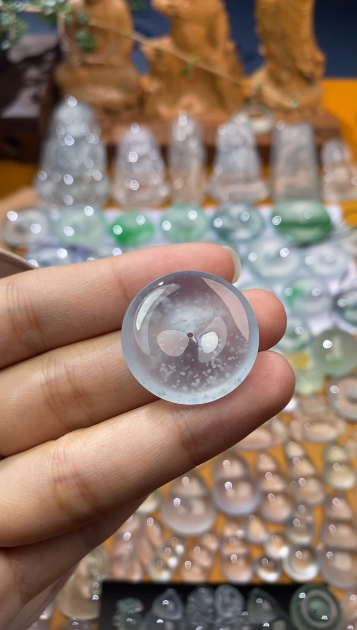 【闪购商品】定制翡翠未镶嵌平安扣25.9*5.4