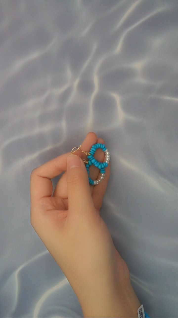 【闪购商品】绿松石耳环银S925镶嵌发货一件