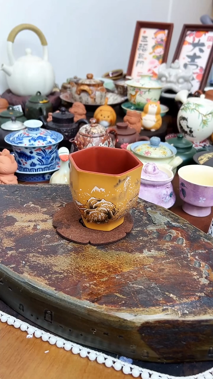  【茶瓷物语】六边形主人杯