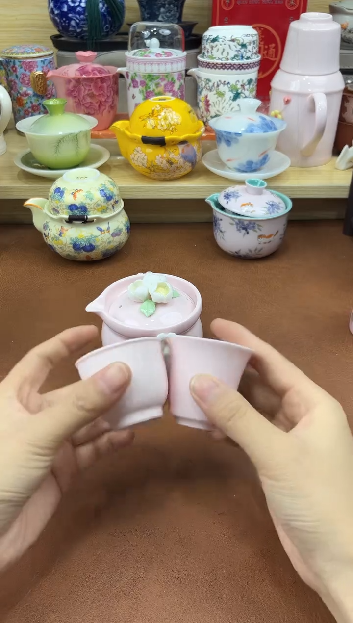 陶陶瓷茶具摆件旅行套组