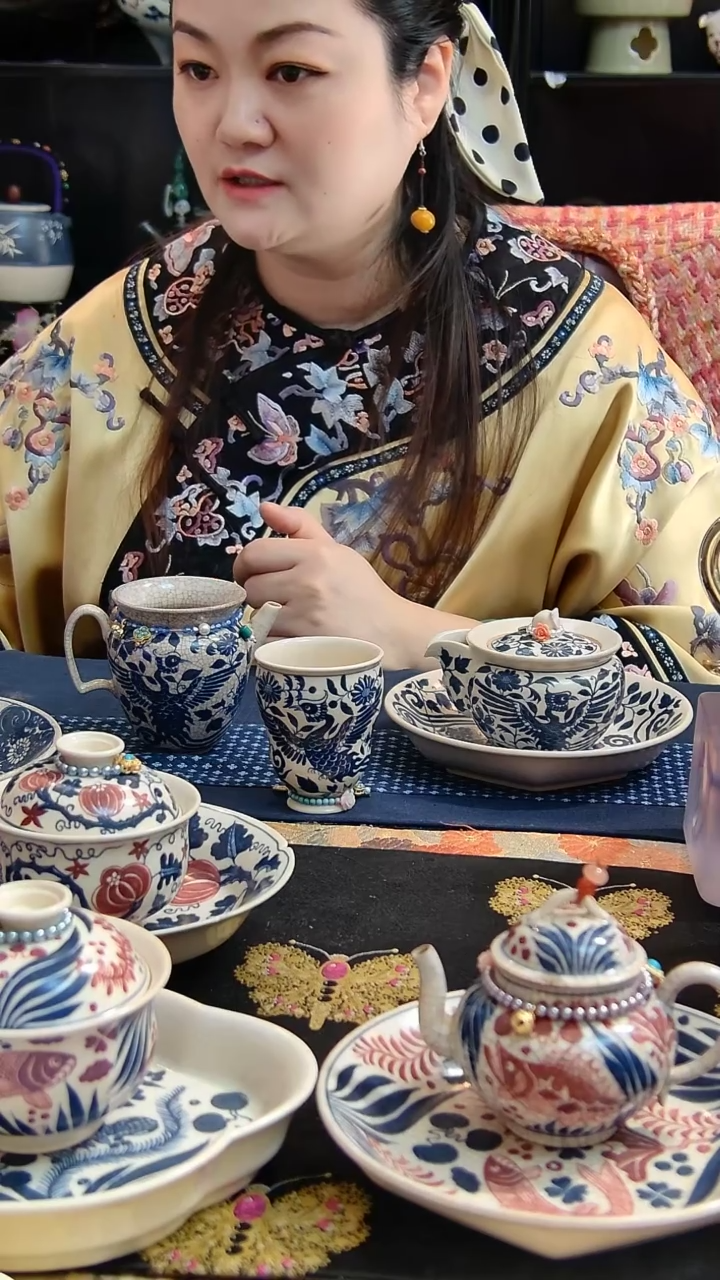 【闪购商品】茶具凤凰4件套手绘