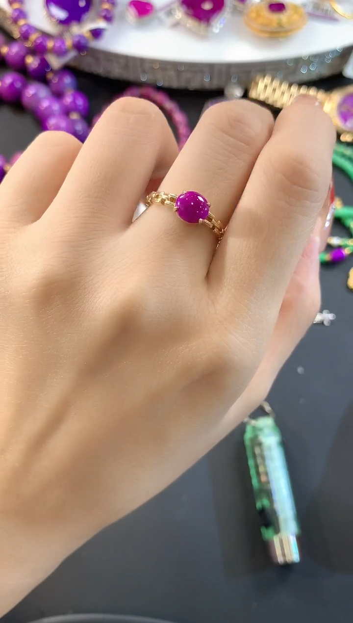 【闪购商品】苏纪石（舒俱来）.18K金镶嵌舒俱来戒指