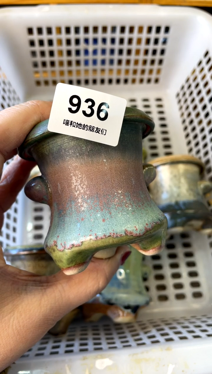 【闪购商品】陶936 内口5【喵喵团圆多肉盆】