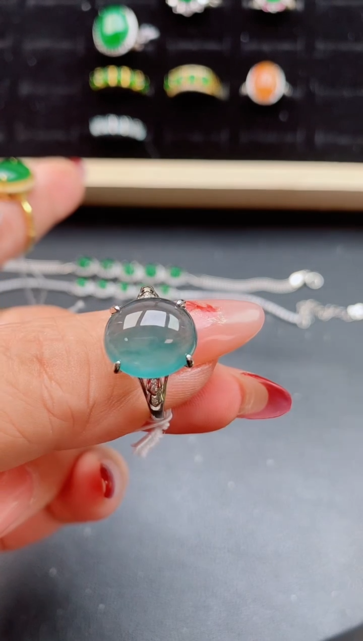 【闪购商品】翡翠戒指银S925镶嵌32121