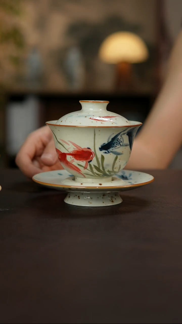 杯景德镇陶瓷杯碗柴烧多人