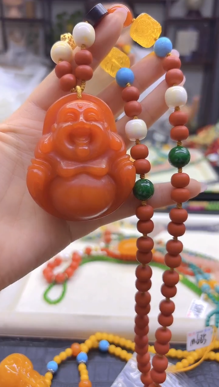 蜜蜡毛衣链未镶嵌DIY款M228